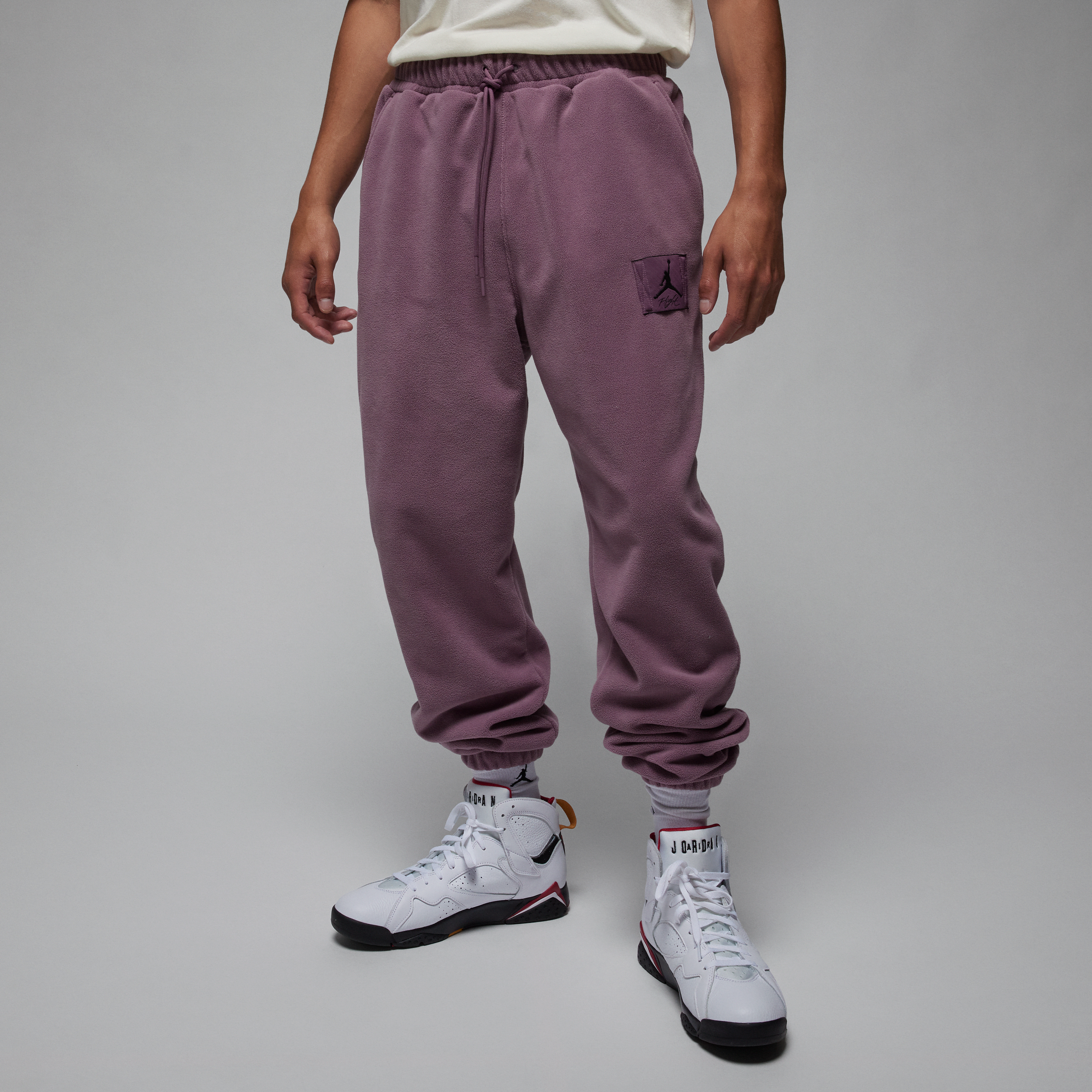 jordan pantaloni in fleece per l'inverno  essentials – uomo - viola