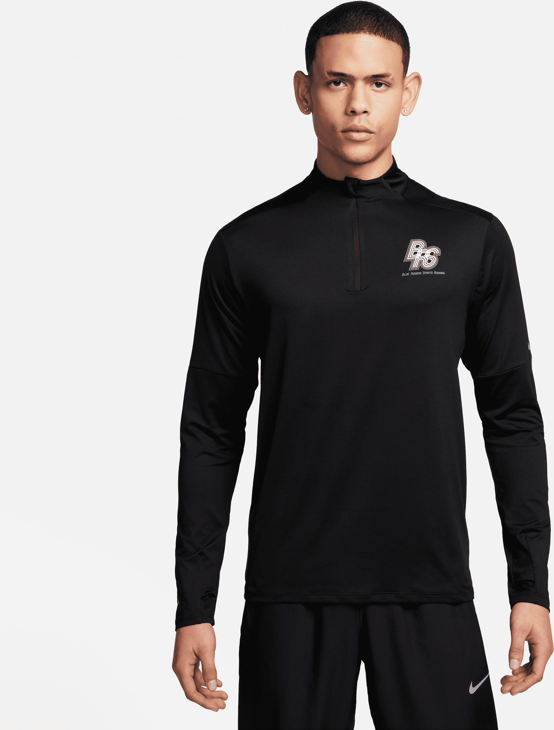 nike maglia da running con zip a metà lunghezza  dri-fit running energy – uomo - nero