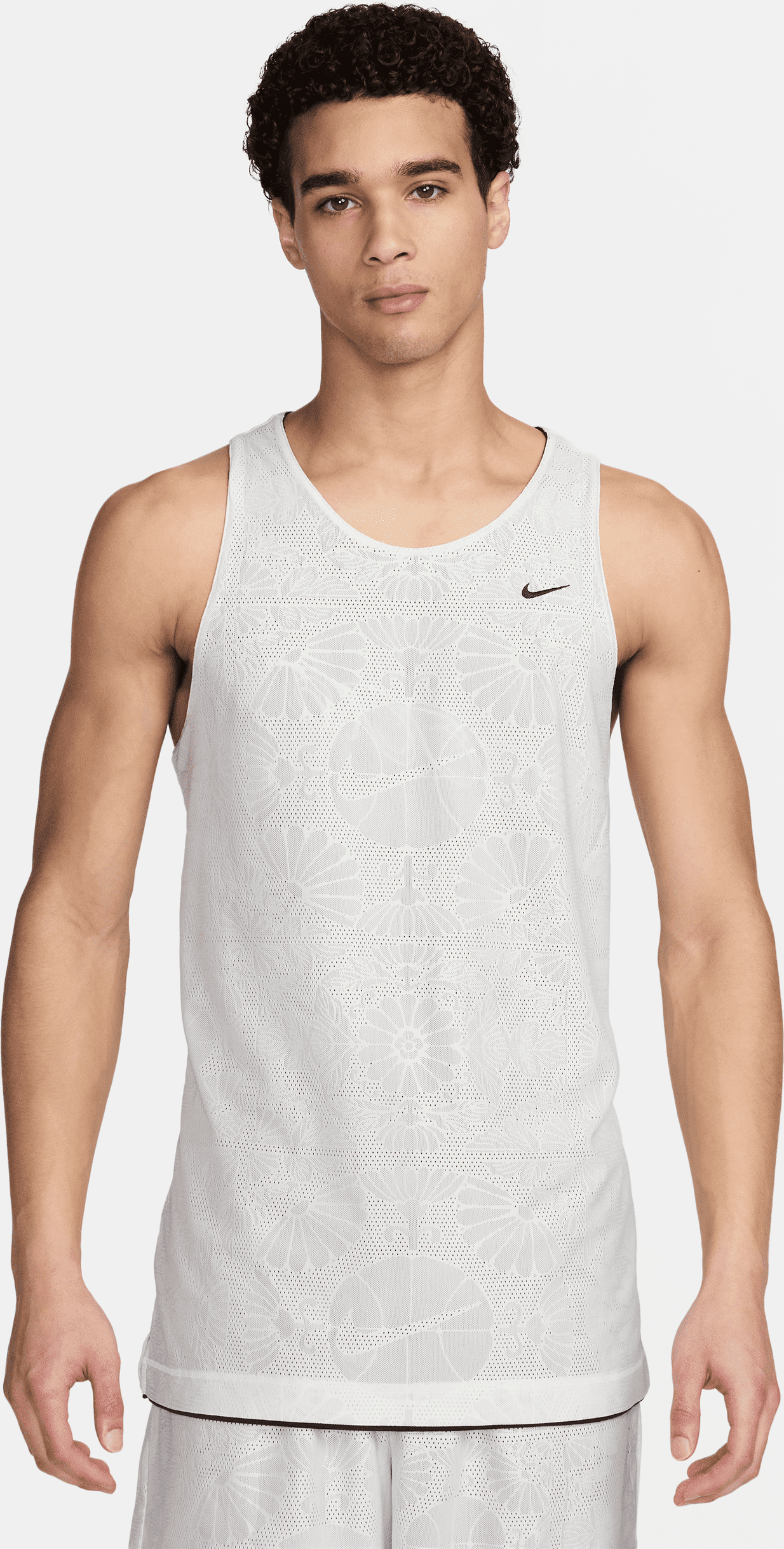 nike maglia da basket reversibile dri-fit  standard issue – uomo - bianco