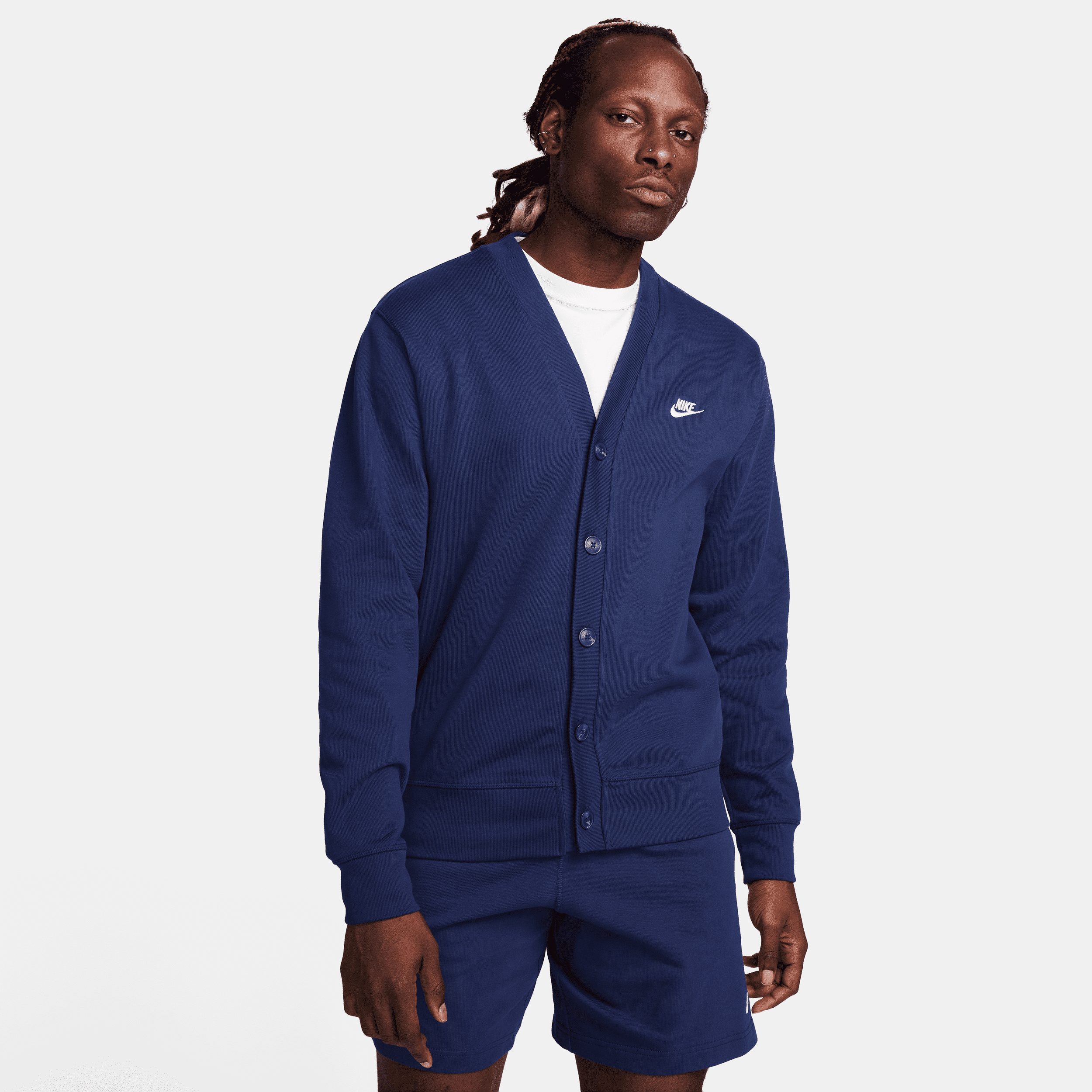 nike cardigan fairway in maglia  club – uomo - blu