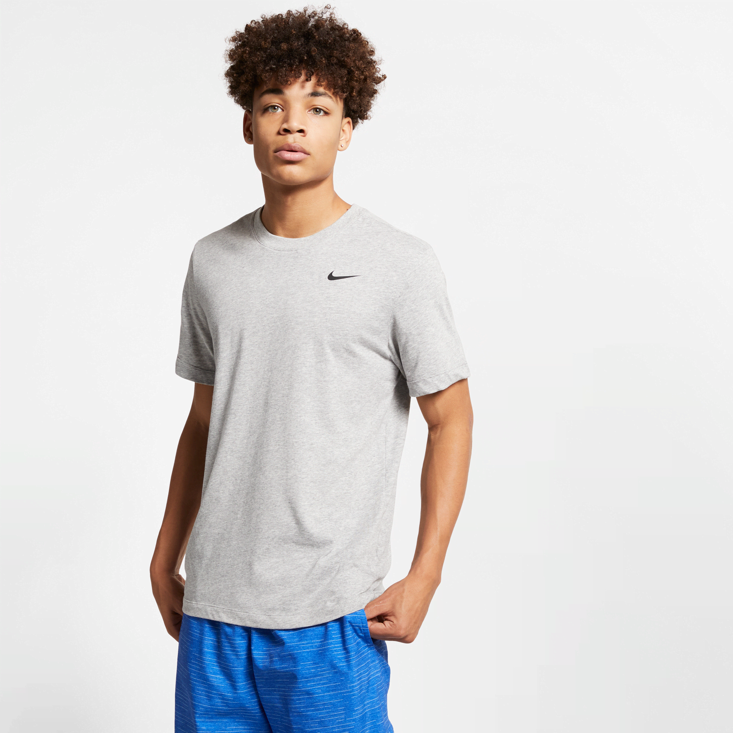 nike t-shirt fitness  dri-fit – uomo - grigio