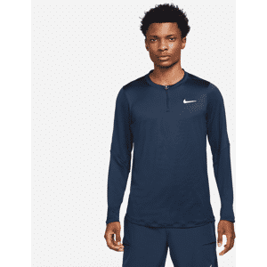 Nike Maglia da tennis con zip a metà lunghezza Court Dri-FIT Advantage - Uomo - Blu