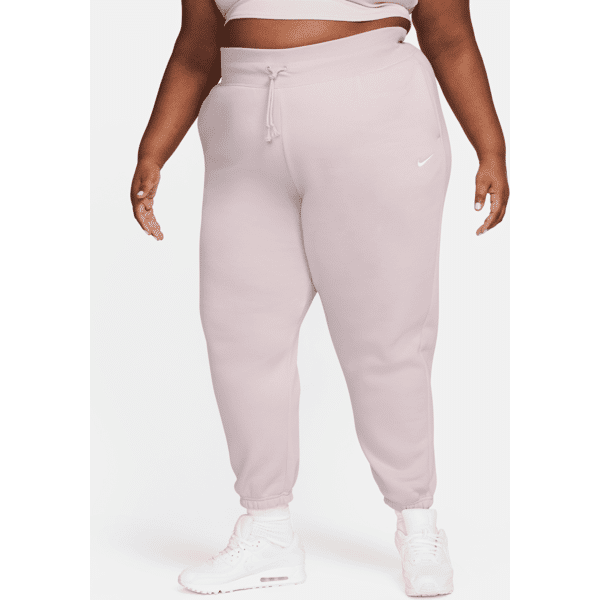 nike pantaloni tuta oversize a vita alta  sportswear phoenix fleece – donna - viola