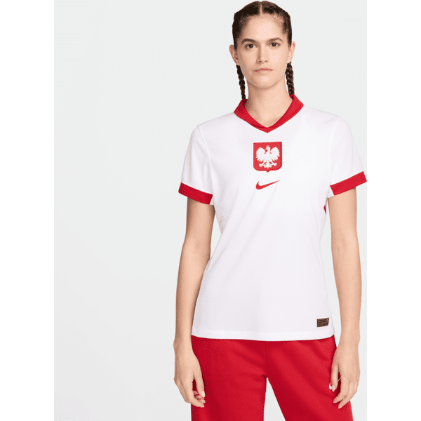 nike maglia da calcio replica  dri-fit polonia 2024/25 stadium da donna – home - bianco