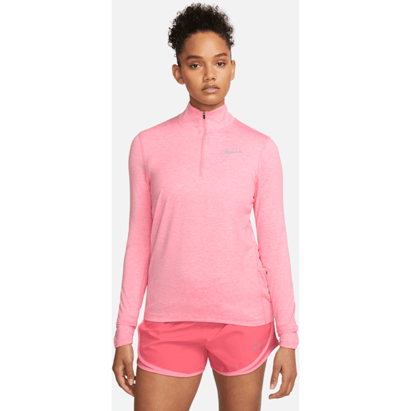 nike top da running con zip a metà lunghezza  - donna - rosa