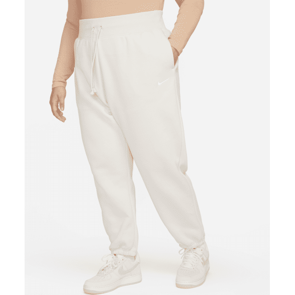 nike pantaloni tuta oversize a vita alta  sportswear phoenix fleece – donna - marrone