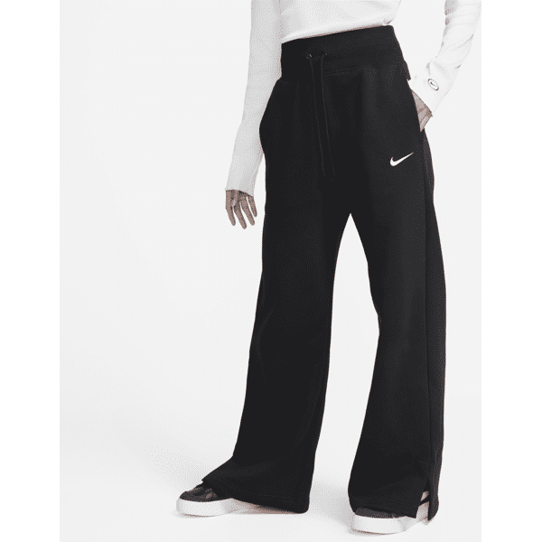 nike pantaloni tuta palazzo a vita alta  sportswear phoenix fleece – donna - nero