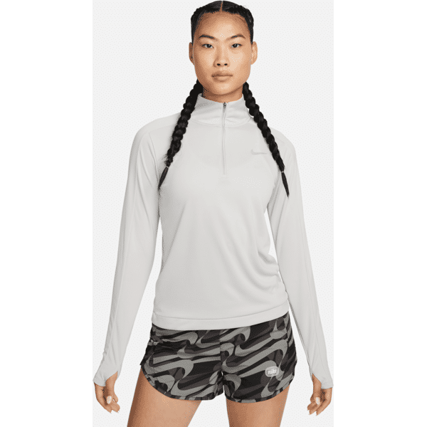 nike felpa pullover con zip a 1/4  dri-fit pacer – donna - grigio