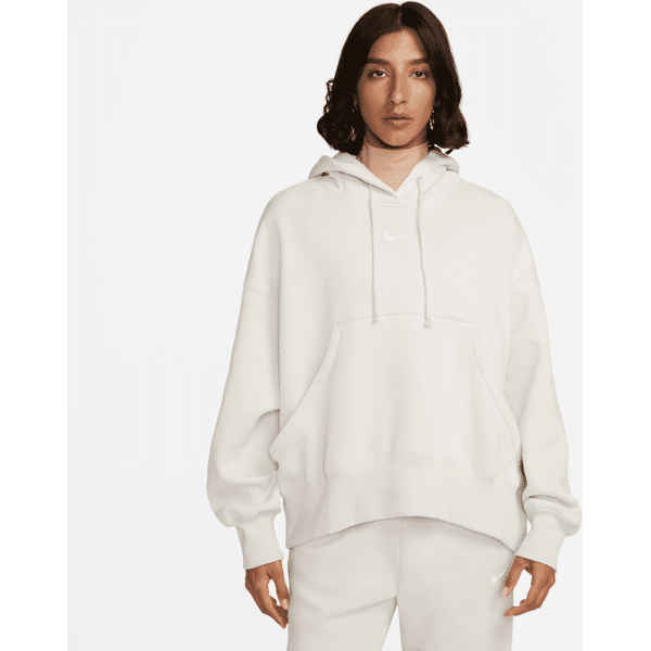 nike felpa pullover ultraoversize con cappuccio  sportswear phoenix fleece – donna - marrone