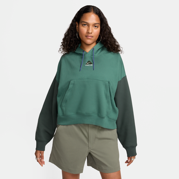 nike felpa con cappuccio in fleece tuff knit  acg therma-fit – donna - verde