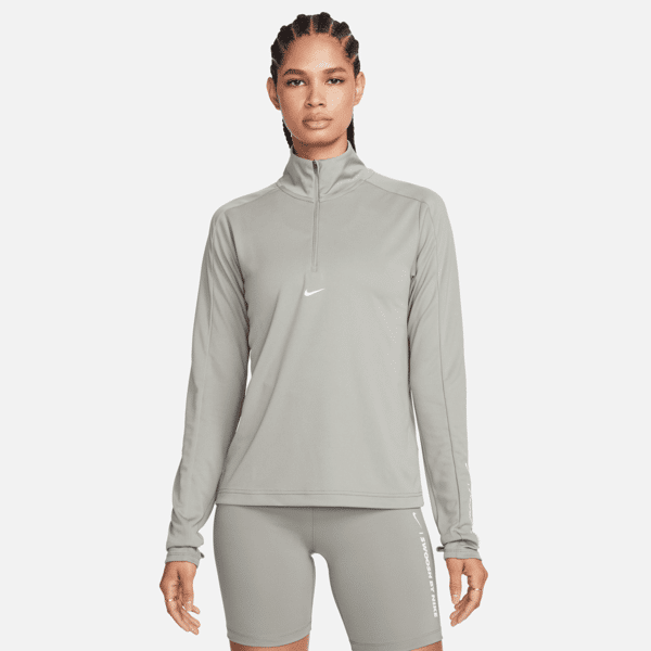 nike maglia dri-fit con zip a 1/4  pacer – donna - grigio