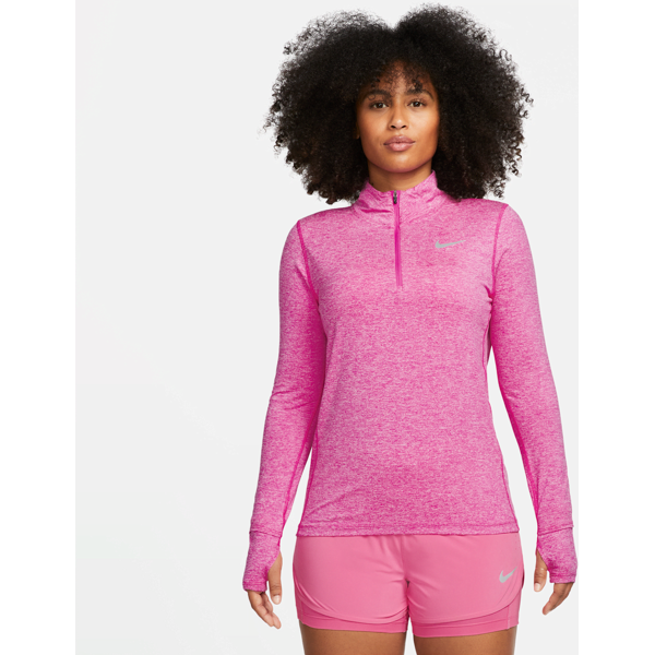 nike top da running con zip a metà lunghezza  - donna - rosa