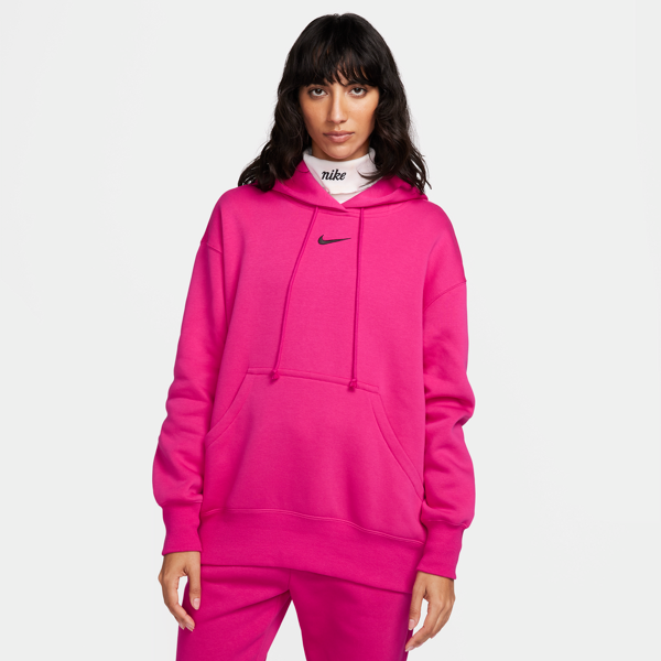 nike felpa pullover oversize con cappuccio  sportswear phoenix fleece – donna - rosa