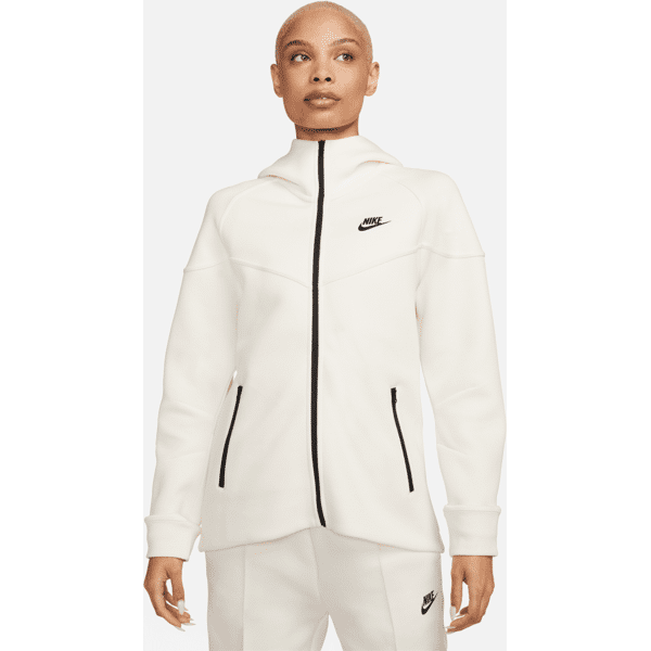 nike felpa con cappuccio e zip a tutta lunghezza  sportswear tech fleece windrunner - donna - marrone