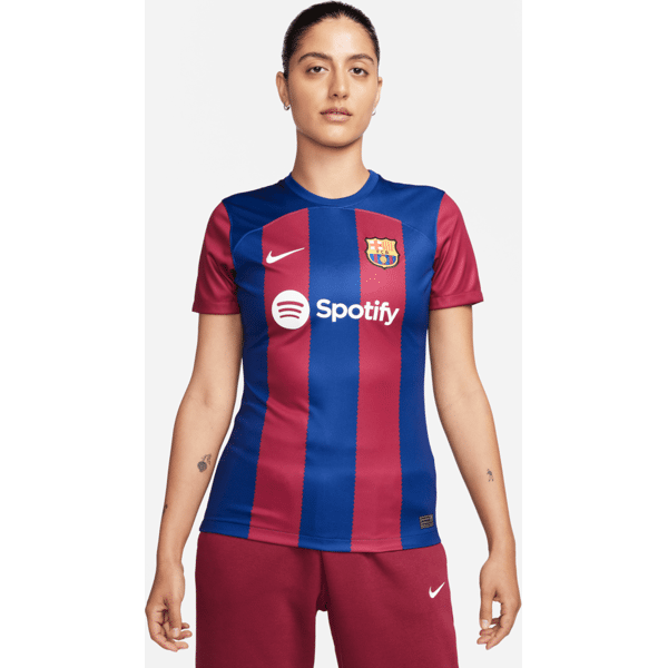 nike maglia da calcio  dri-fit fc barcelona 2023/24 stadium da donna – home - blu