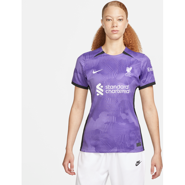 nike maglia da calcio  dri-fit liverpool fc 2023/24 stadium da donna – terza - viola