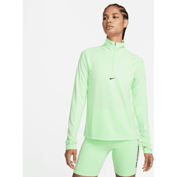 nike maglia dri-fit con zip a 1/4  pacer – donna - verde