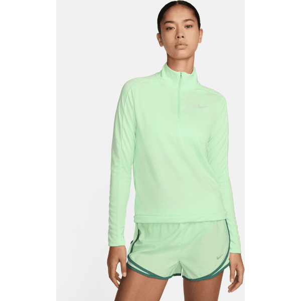 nike felpa pullover con zip a 1/4  dri-fit pacer – donna - verde