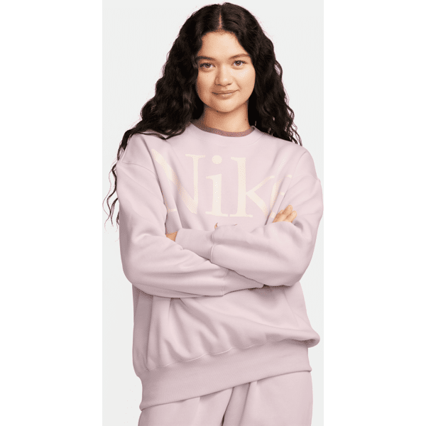 nike felpa a girocollo oversize con logo  sportswear phoenix fleece – donna - viola