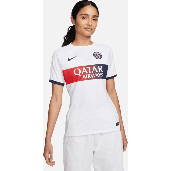 nike maglia da calcio  dri-fit paris saint-germain 2023/24 stadium da donna – away - bianco