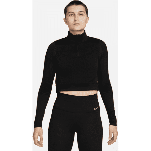 nike maglia con zip a 1/4  therma-fit adv city ready – donna - nero