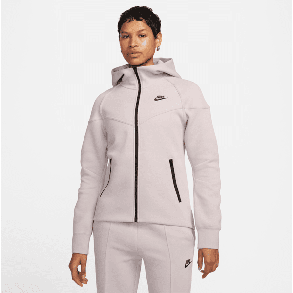 nike felpa con cappuccio e zip a tutta lunghezza  sportswear tech fleece windrunner - donna - viola