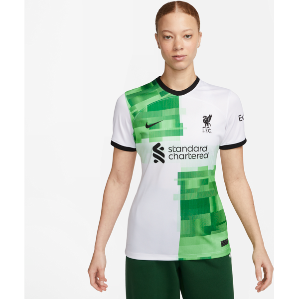 nike maglia da calcio  dri-fit liverpool fc 2023/24 stadium da donna – away - bianco