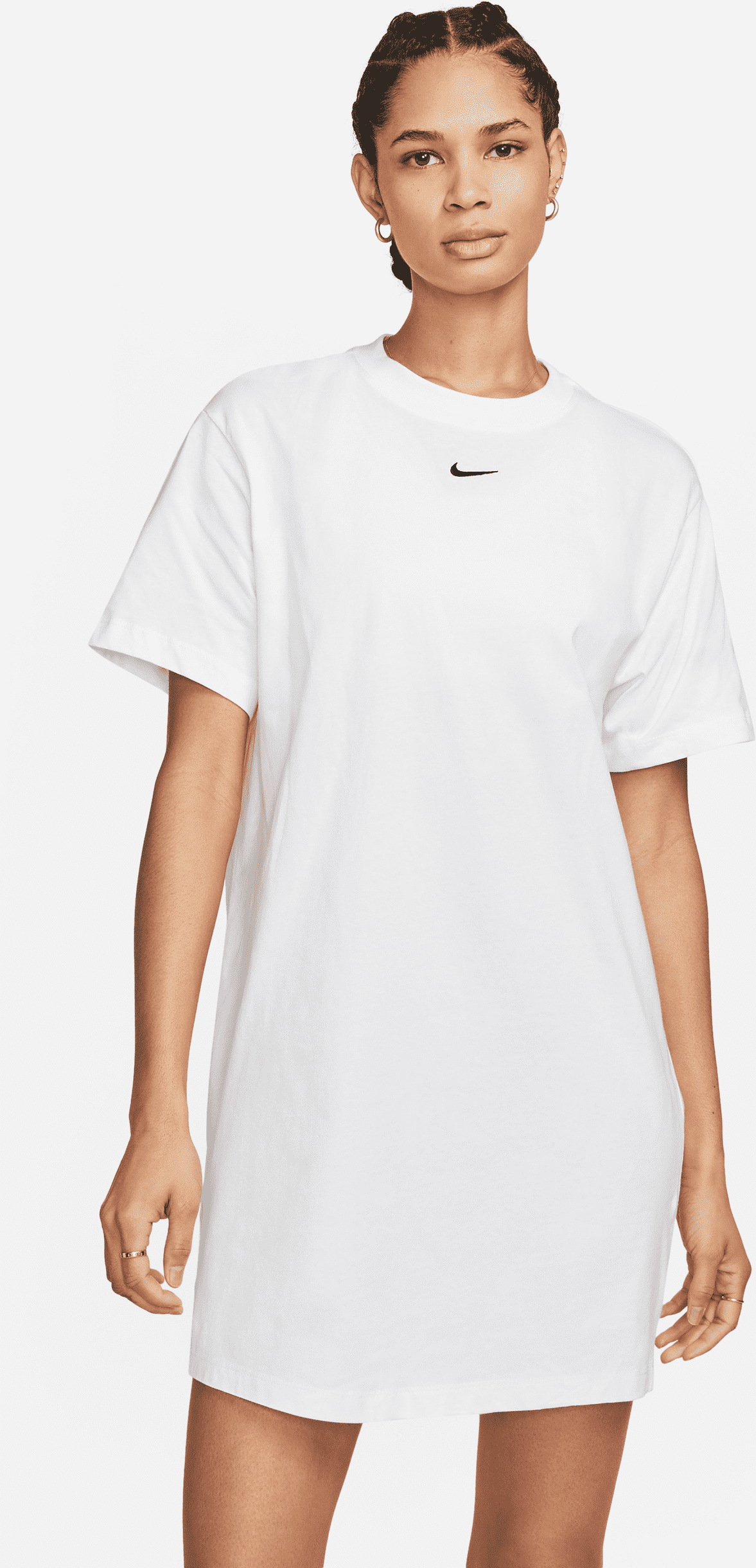 nike abito t-shirt oversize  sportswear chill knit – donna - bianco