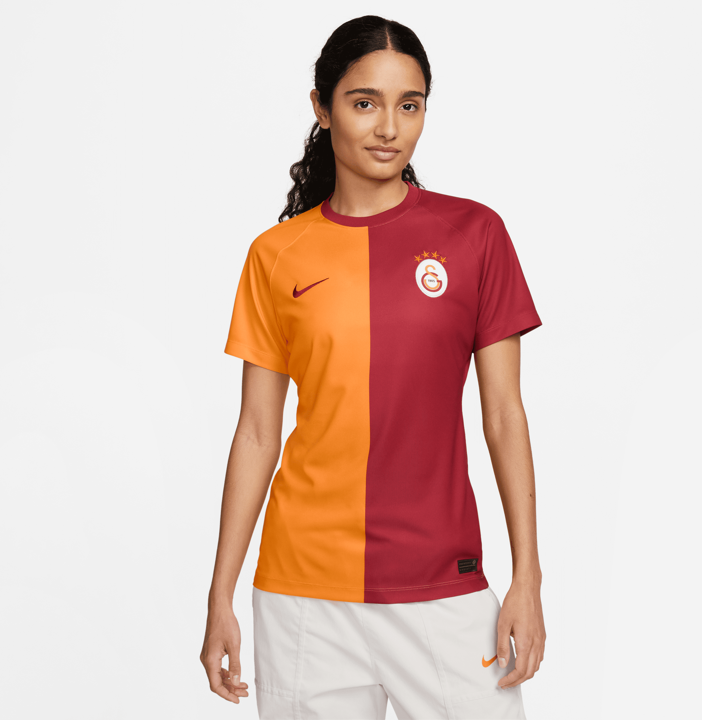 nike maglia da calcio a manica corta  dri-fit galatasaray 2023/24 da donna – home - arancione