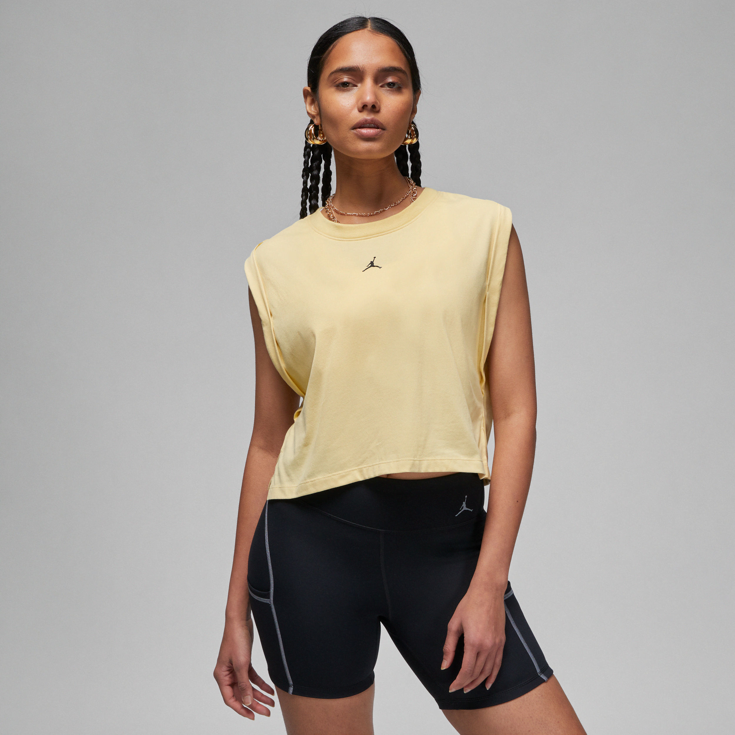 jordan canotta  sport essentials – donna - giallo