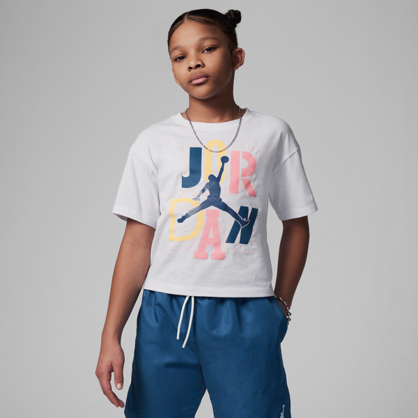 jordan t-shirt  outside the lines tee – ragazzi - bianco