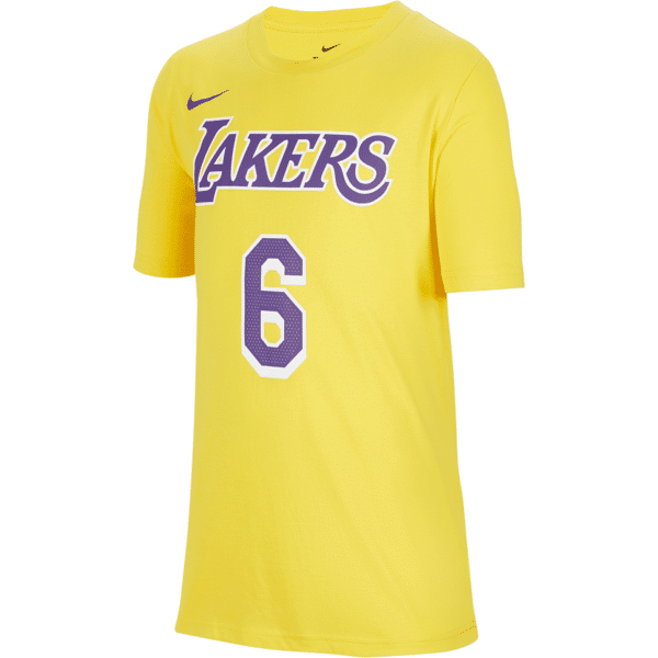 nike t-shirt los angeles lakers  nba - ragazzo/a - giallo