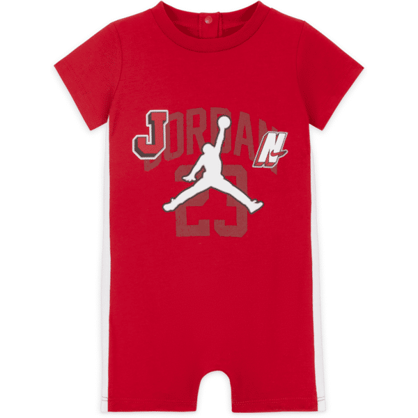 jordan mini-tuta  gym 23 knit romper – bebè (3-6 mesi) - rosso