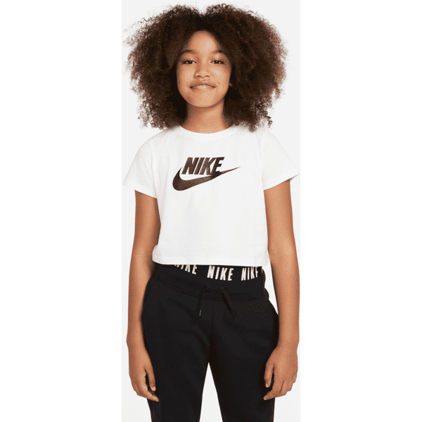 nike t-shirt ridotta  sportswear - ragazza - bianco