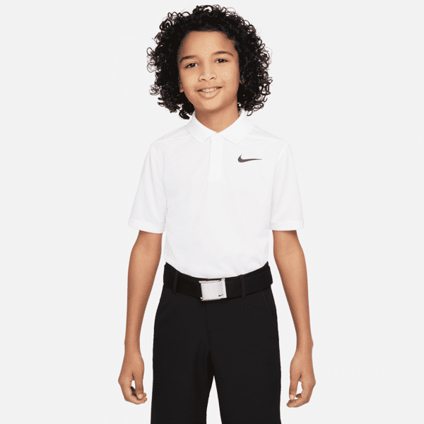 nike polo da golf  dri-fit victory - ragazzo - bianco