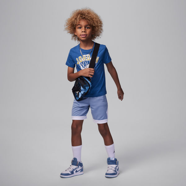 jordan set di shorts in 2 pezzi  hoop styles – bambino/a - blu