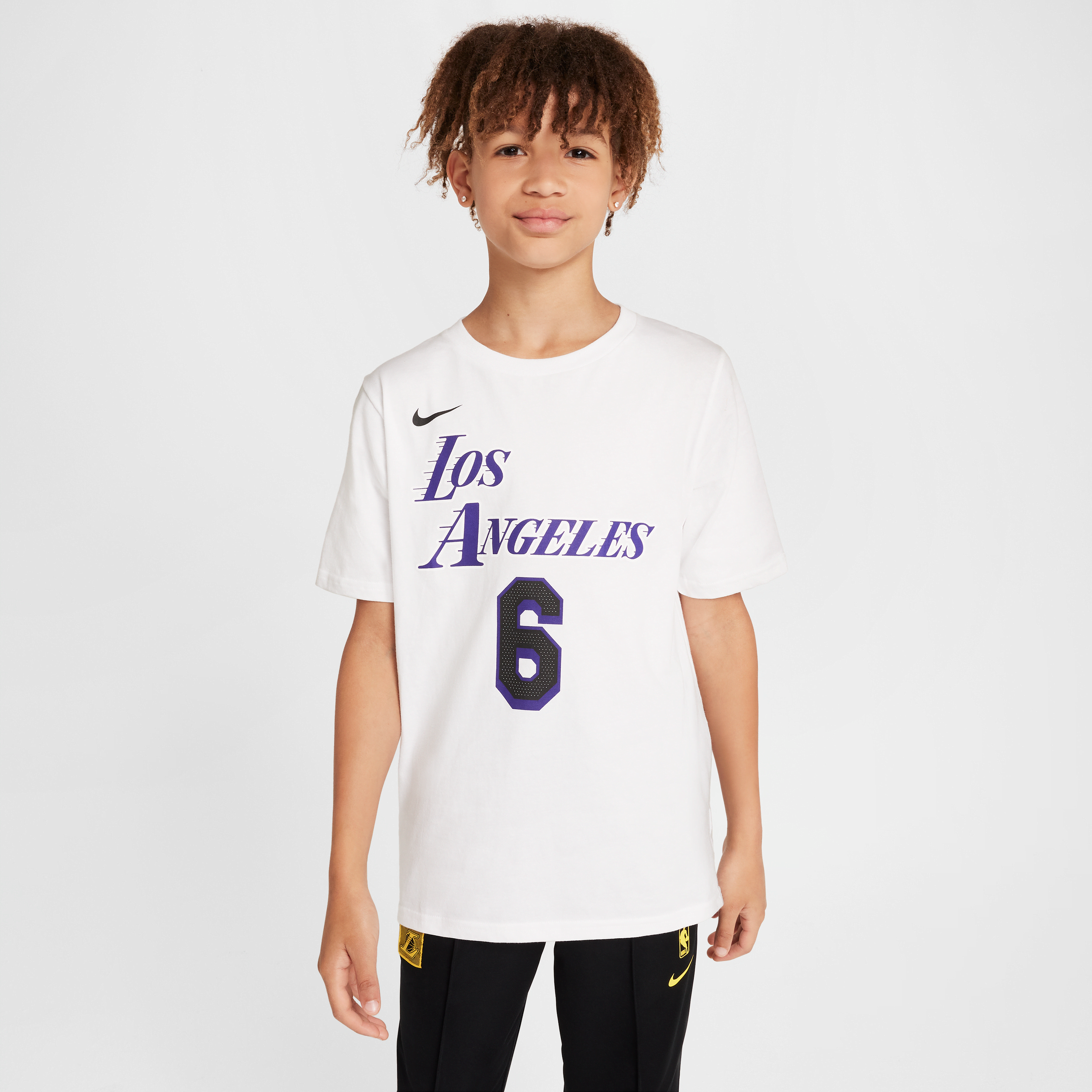 nike t-shirt los angeles lakers city edition  nba – ragazzo/a - bianco