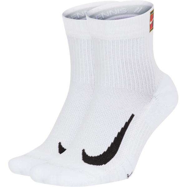 nike calze da tennis alla caviglia court multiplier max (2 paia) - bianco