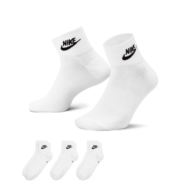 nike calze alla caviglia  everyday essential (3 paia) - bianco