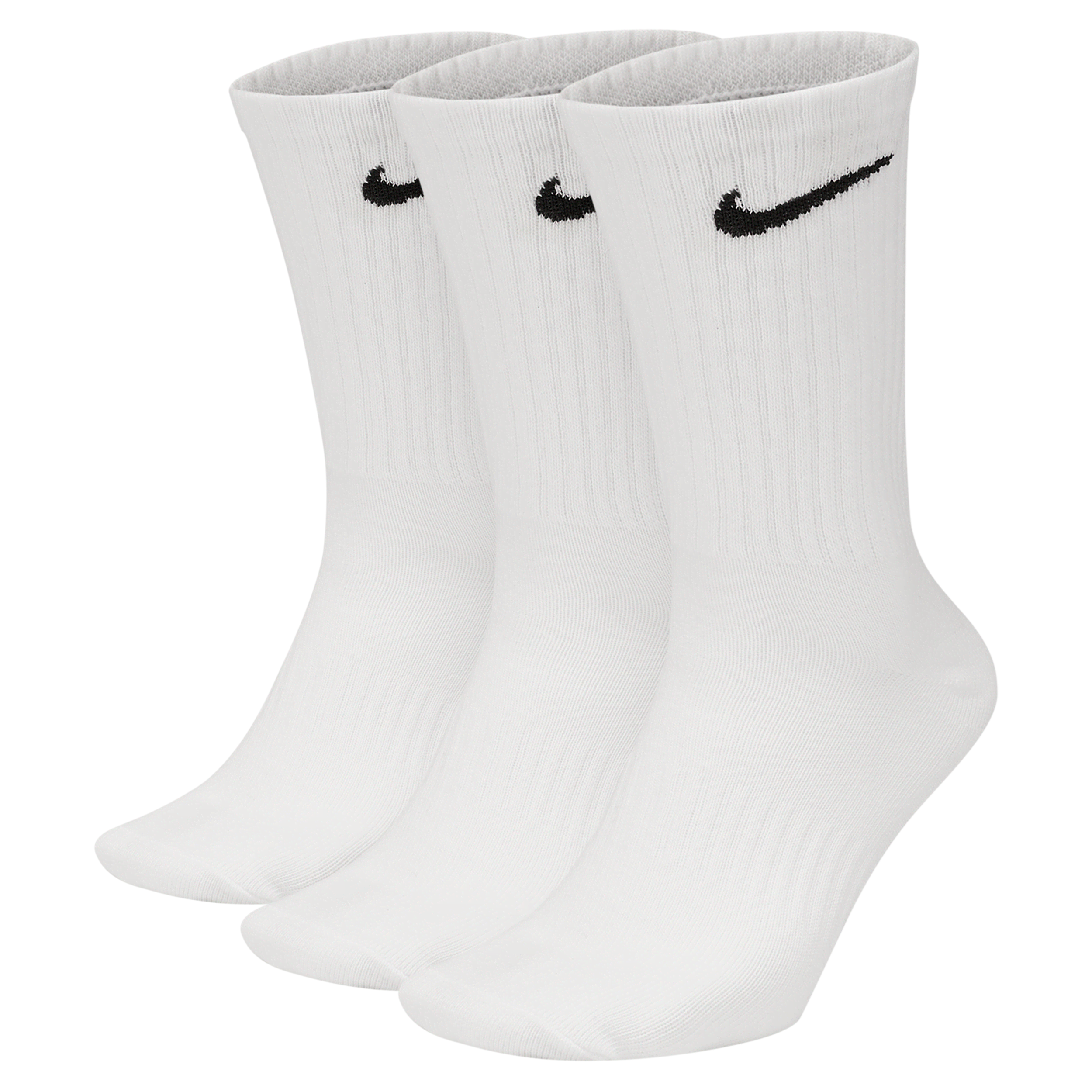 nike calze da training  everyday lightweight di media lunghezza (3 paia) - bianco