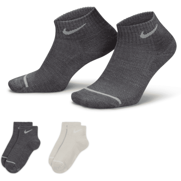 nike calze alla caviglia ammortizzate  everyday wool (2 paia) - multicolore