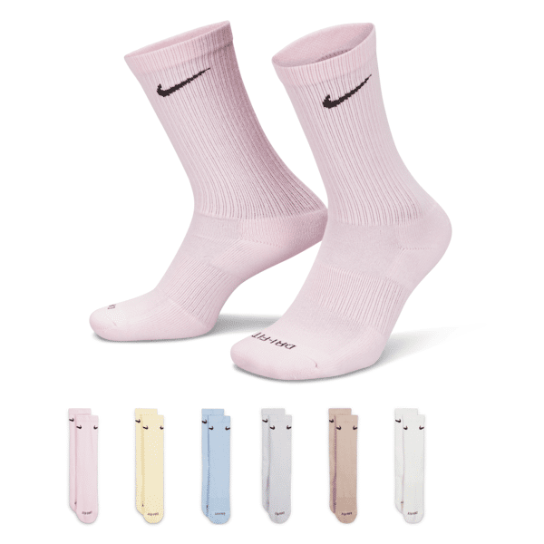 nike calze da training  everyday plus cushioned di media lunghezza (6 paia) - multicolore