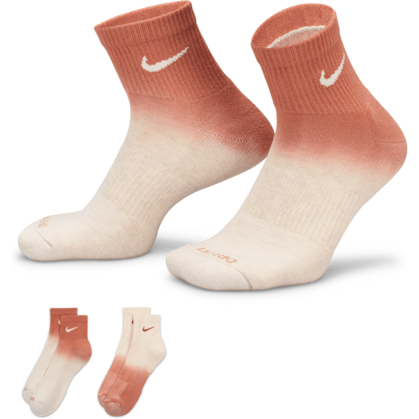 nike calze alla caviglia ammortizzate  everyday plus (2 paia) - multicolore