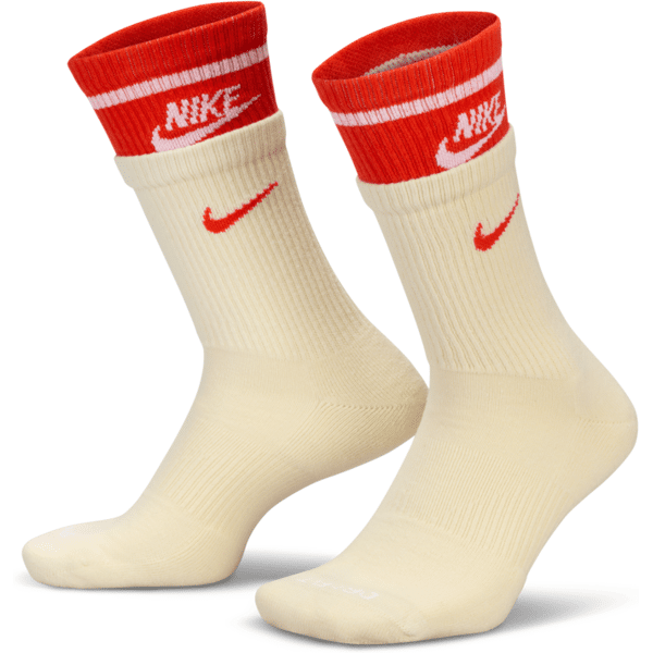 nike calze di media lunghezza ammortizzate  everyday plus (1 paio) - bianco