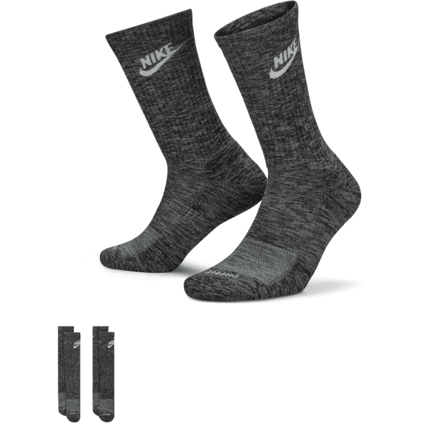 nike calze ammortizzate di media lunghezza  everyday plus - nero