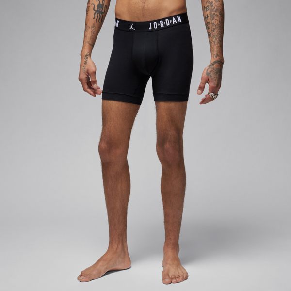 jordan boxer  flight cotton (confezione da 3) – uomo - nero