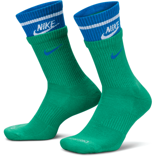 nike calze di media lunghezza ammortizzate  everyday plus (1 paio) - verde