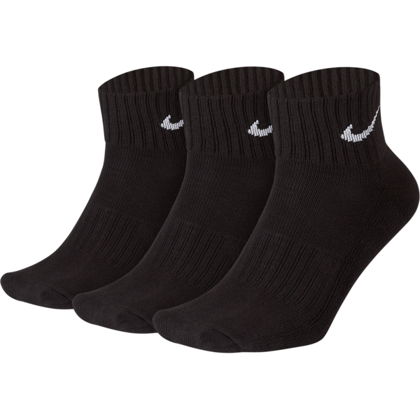 nike calze alla caviglia ammortizzate  (3 paia) - nero