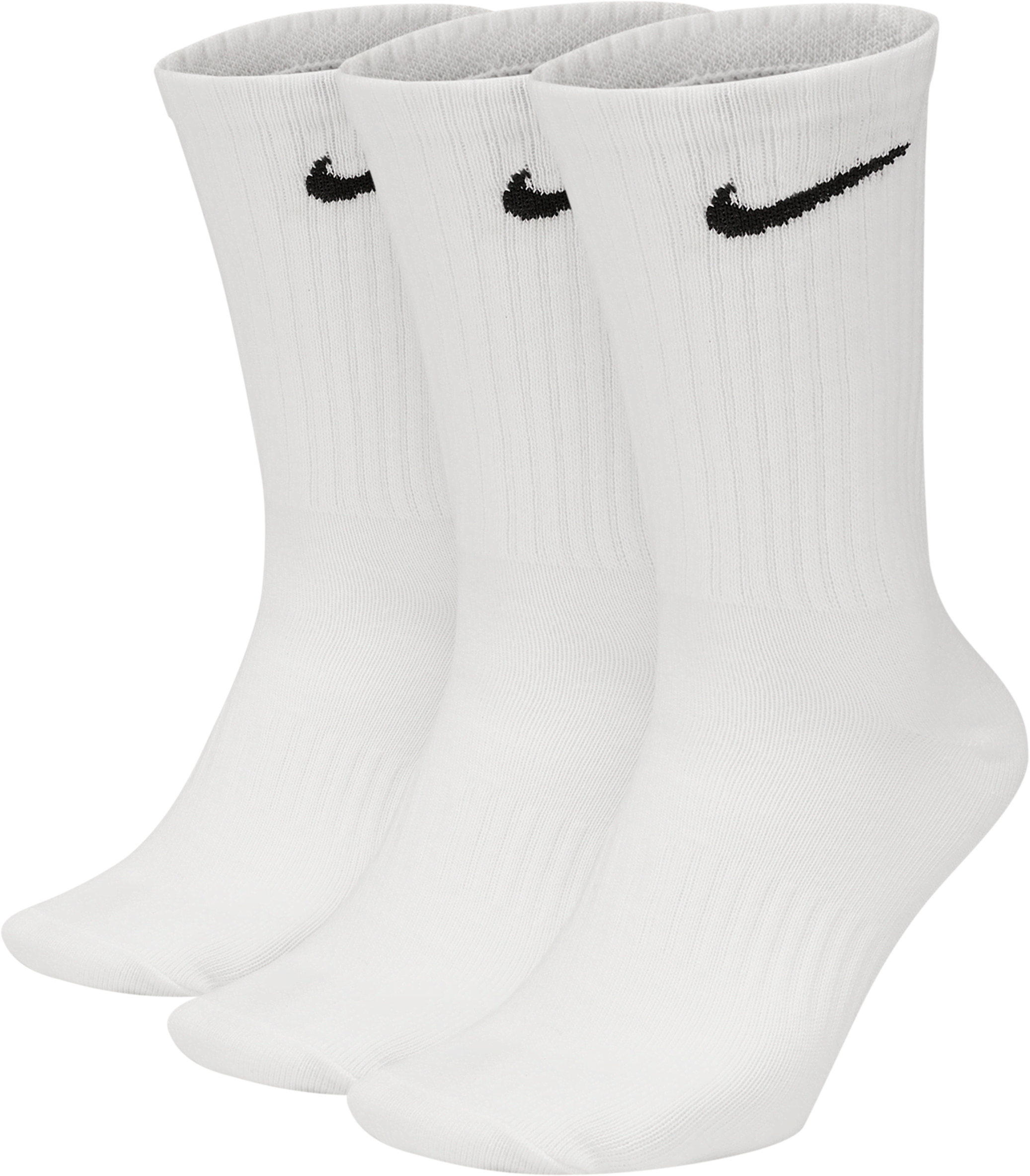 nike calze da training  everyday lightweight di media lunghezza (3 paia) - bianco