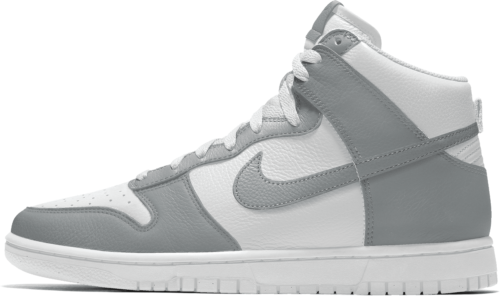 nike scarpa personalizzabile  dunk high by you – uomo - bianco